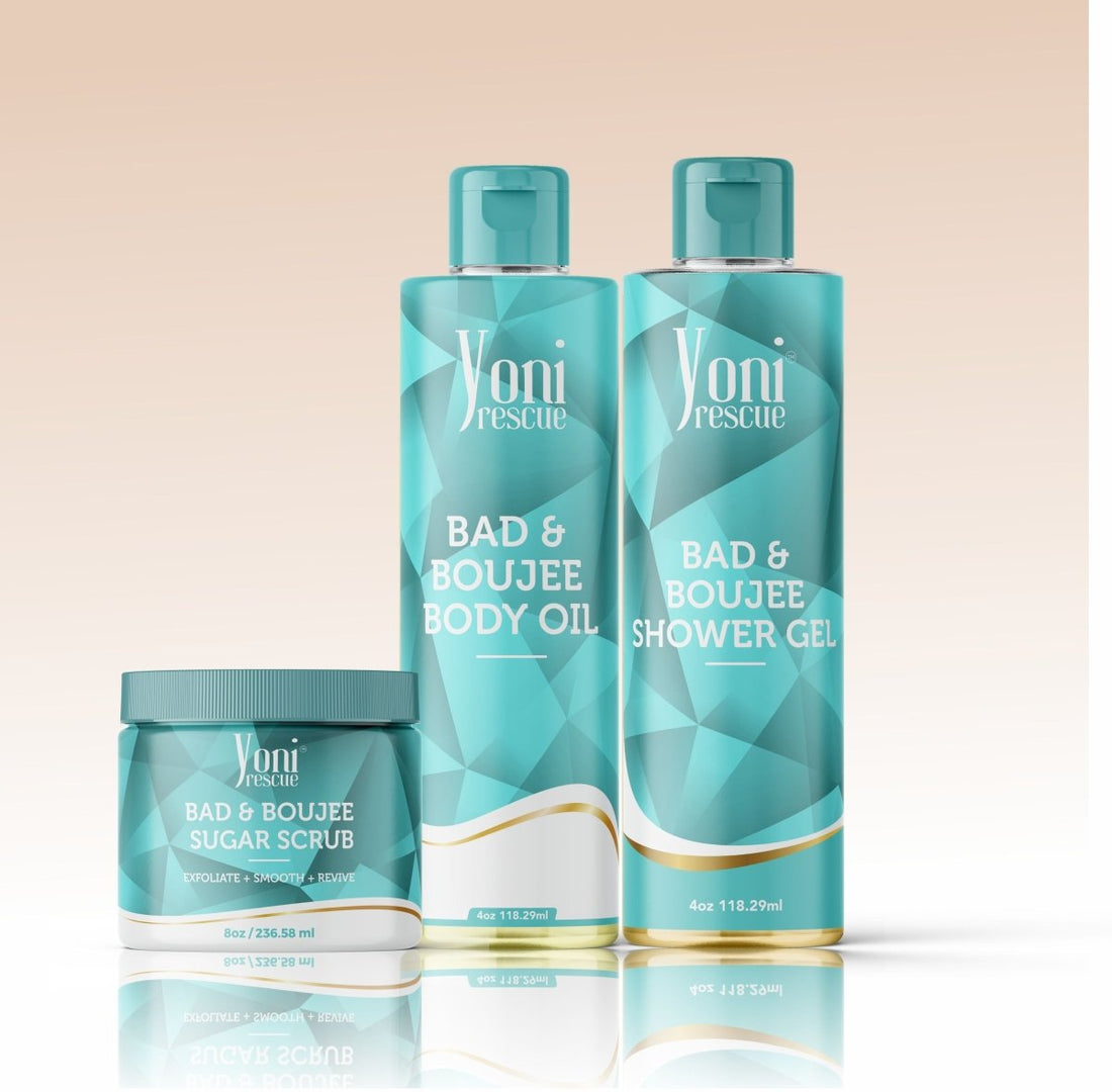 Bad and Boujee Trio Bundle - Shower Gel + Body Oil + Sugar Scrub - bundles - Yoni Rescue