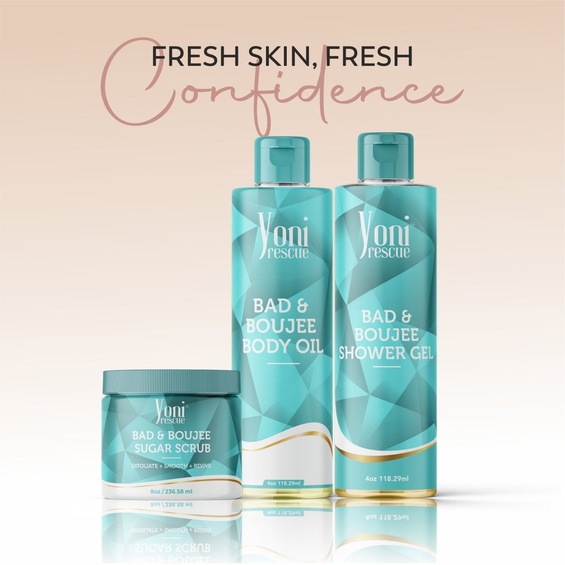Bad and Boujee Trio Bundle - Shower Gel + Body Oil + Sugar Scrub - bundles - Yoni Rescue