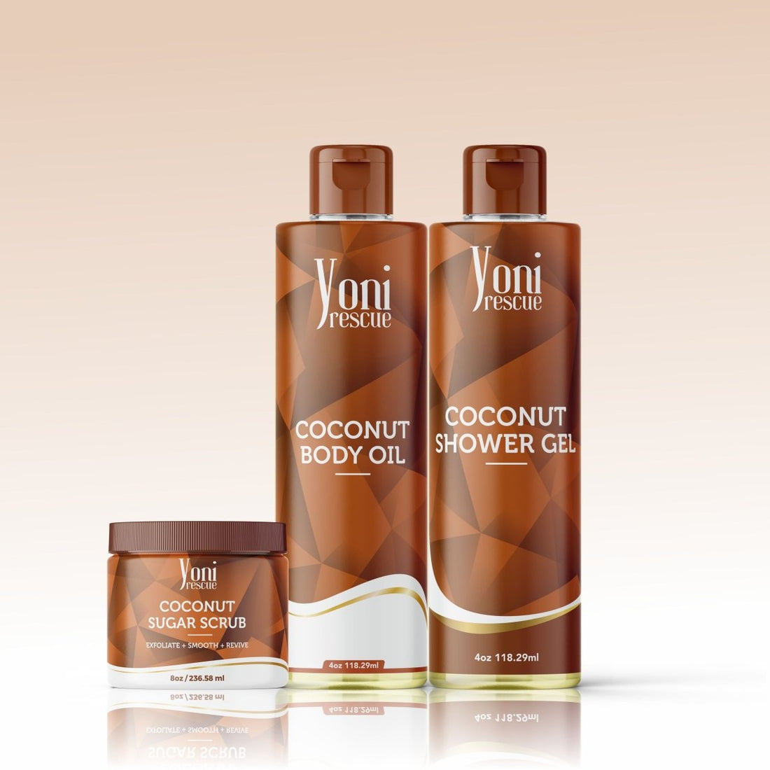 Coconut Trio Bundle - Shower Gel + Body Oil + Sugar Scrub - bundles - Yoni Rescue