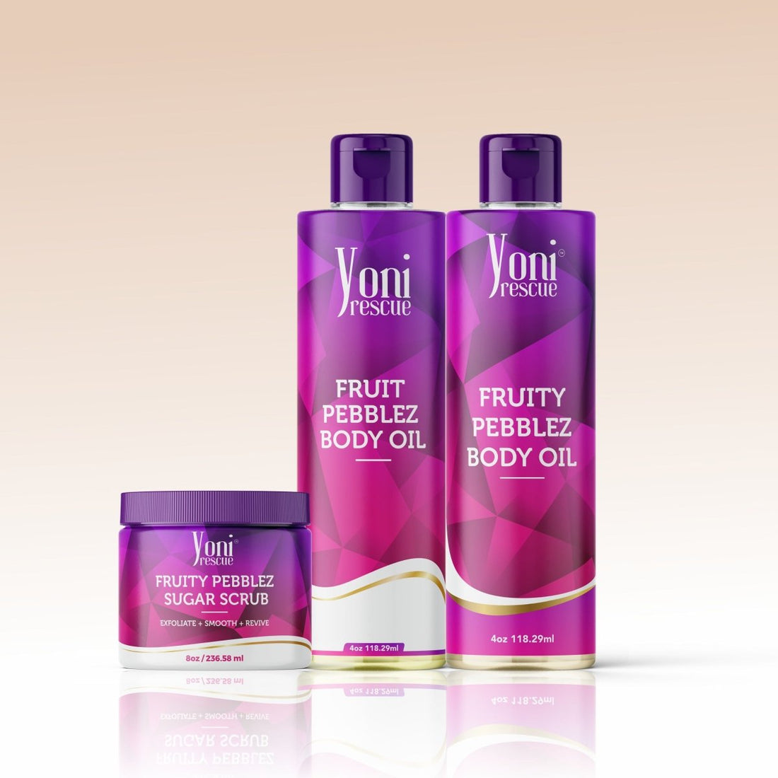 Fruity Pebblez Trio Bundle - Shower Gel + Body Oil + Sugar Scrub - bundles - Yoni Rescue