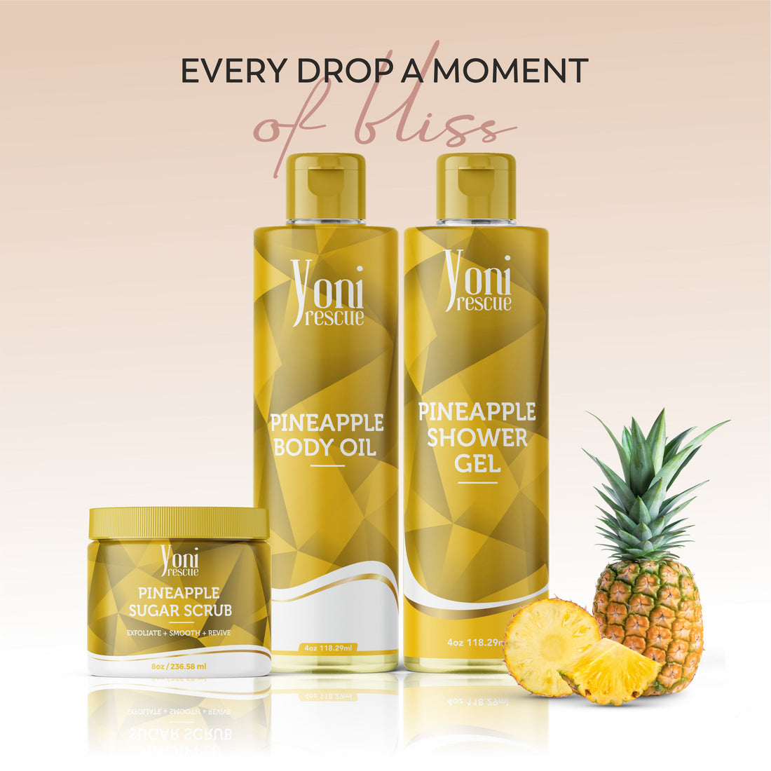 Pineapple Trio Bundle - Shower Gel + Body Oil + Sugar Scrub