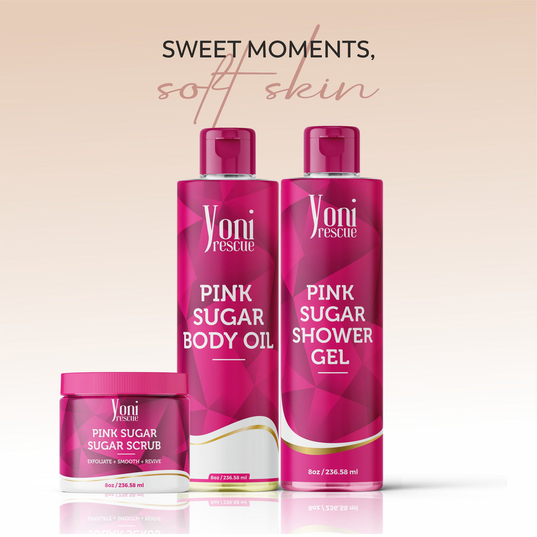 Pink Sugar Trio Bundle - Shower Gel + Body Oil + Sugar Scrub