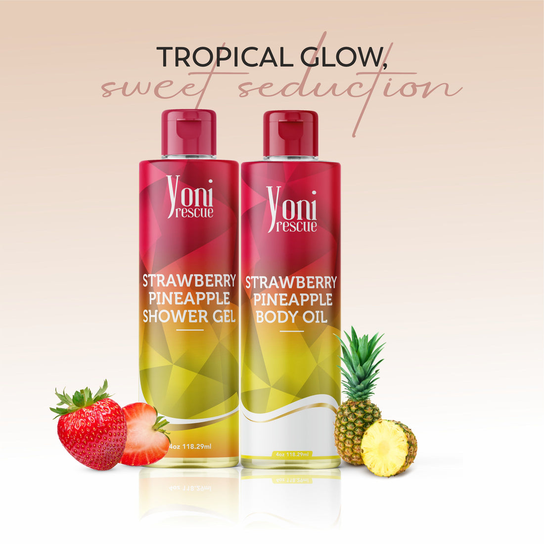 Strawberry Pineapple Twin Pack - Shower Gel + Body Oil Bundle