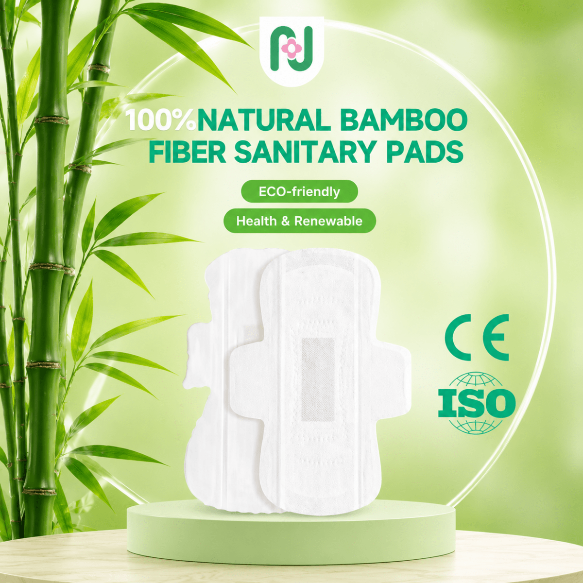 Bamboo Day/Night Pads & Liners, Extra Heavy, Unscented, Organic Bamboo, Vegan & Cruelty Free - Mentrual Care - Yoni Rescue