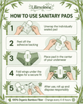 Bamboo Day/Night Pads & Liners, Extra Heavy, Unscented, Organic Bamboo, Vegan & Cruelty Free - Mentrual Care - Yoni Rescue