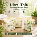 Bamboo Day/Night Pads & Liners, Extra Heavy, Unscented, Organic Bamboo, Vegan & Cruelty Free - Mentrual Care - Yoni Rescue