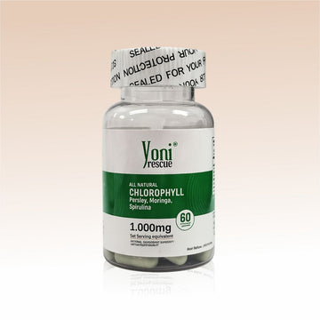 Chlorophyll Capsules 1000 mg - Natural Chlorophyll Pills for Women & Men - Highly BioAvailable Chlorophyll Supplement for Energy, Immunity, Skin + Internal Deodorant, 60 capsules - Women Health - Yoni Rescue