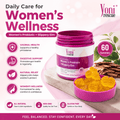 Feminine Probiotics Gummies with Slippery Elm for Women's pH Balance, Healthy Odor, Flora and Immune Support – 60 gummies - Women Health - Yoni Rescue