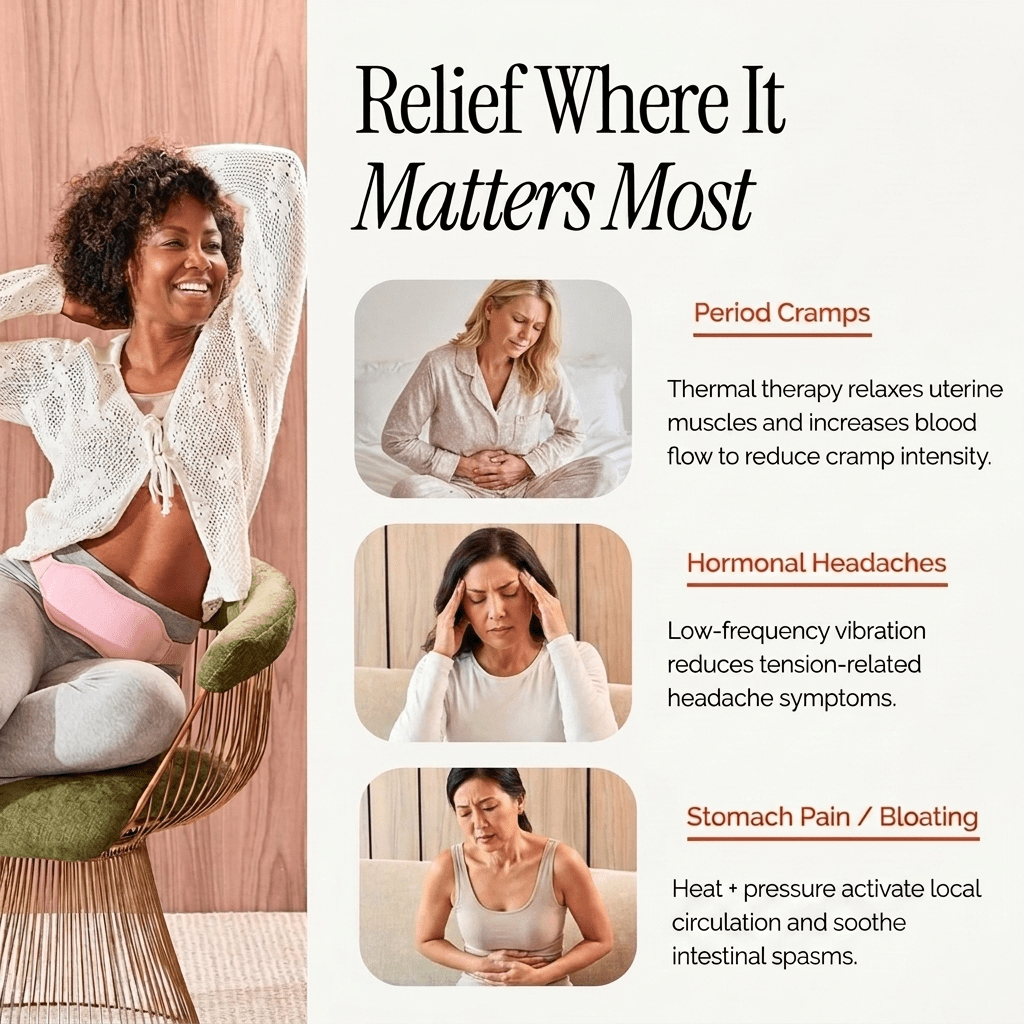 Heating Pads for Cramps, Physical Therapy, Portable Cordless Menstrual Heat Pad, Period Pain Relief Heating Pad - Mentrual Care - Yoni Rescue