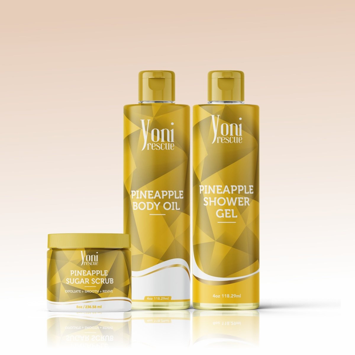 Pineapple Trio Bundle - Shower Gel + Body Oil + Sugar Scrub - bundles - Yoni Rescue