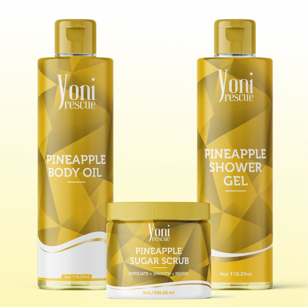 Pineapple Trio Bundle - Shower Gel + Body Oil + Sugar Scrub - bundles - Yoni Rescue