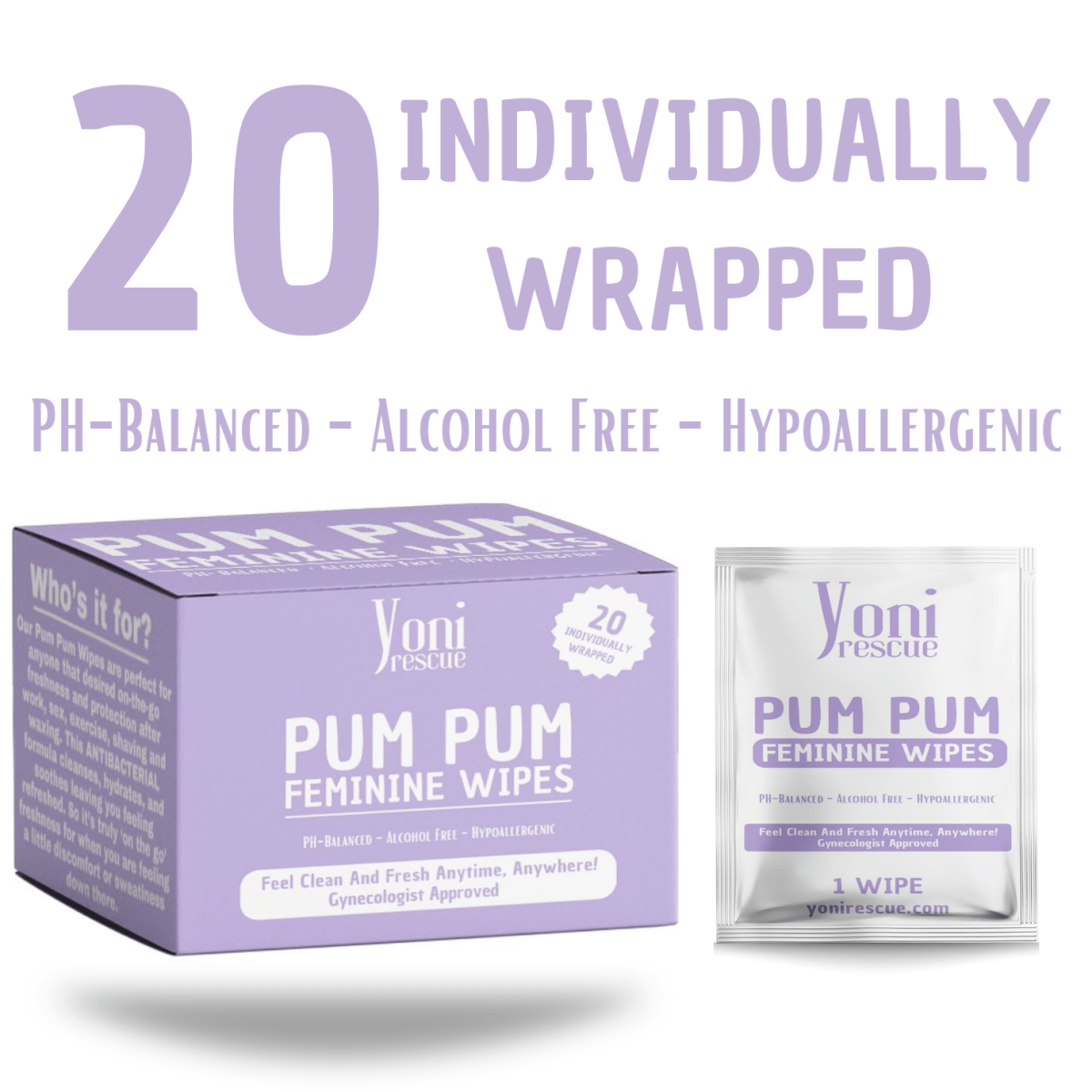 Pum Pum - Feminine Wipes - Women Health - Yoni Rescue