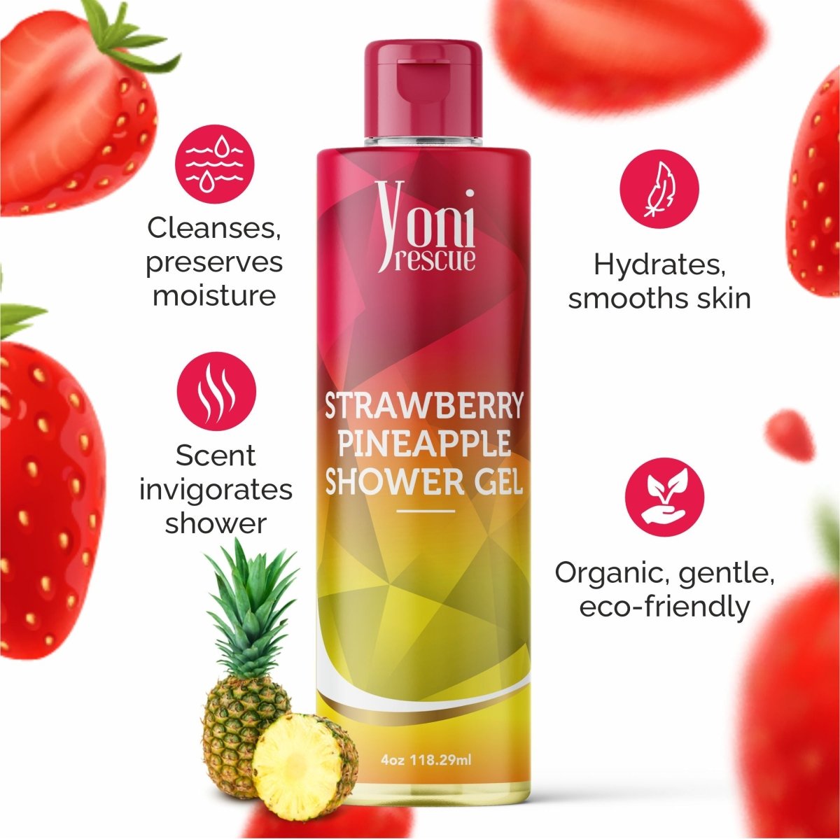 Strawberry Pineapple - Shower Gel - Shower Gel - Yoni Rescue