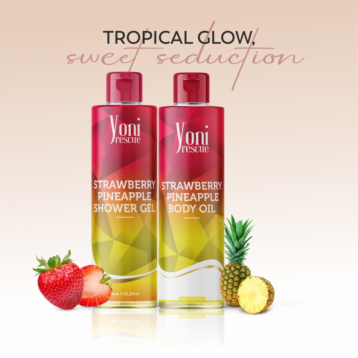 Strawberry Pineapple Twin Pack - Shower Gel + Body Oil Bundle - bundles - Yoni Rescue